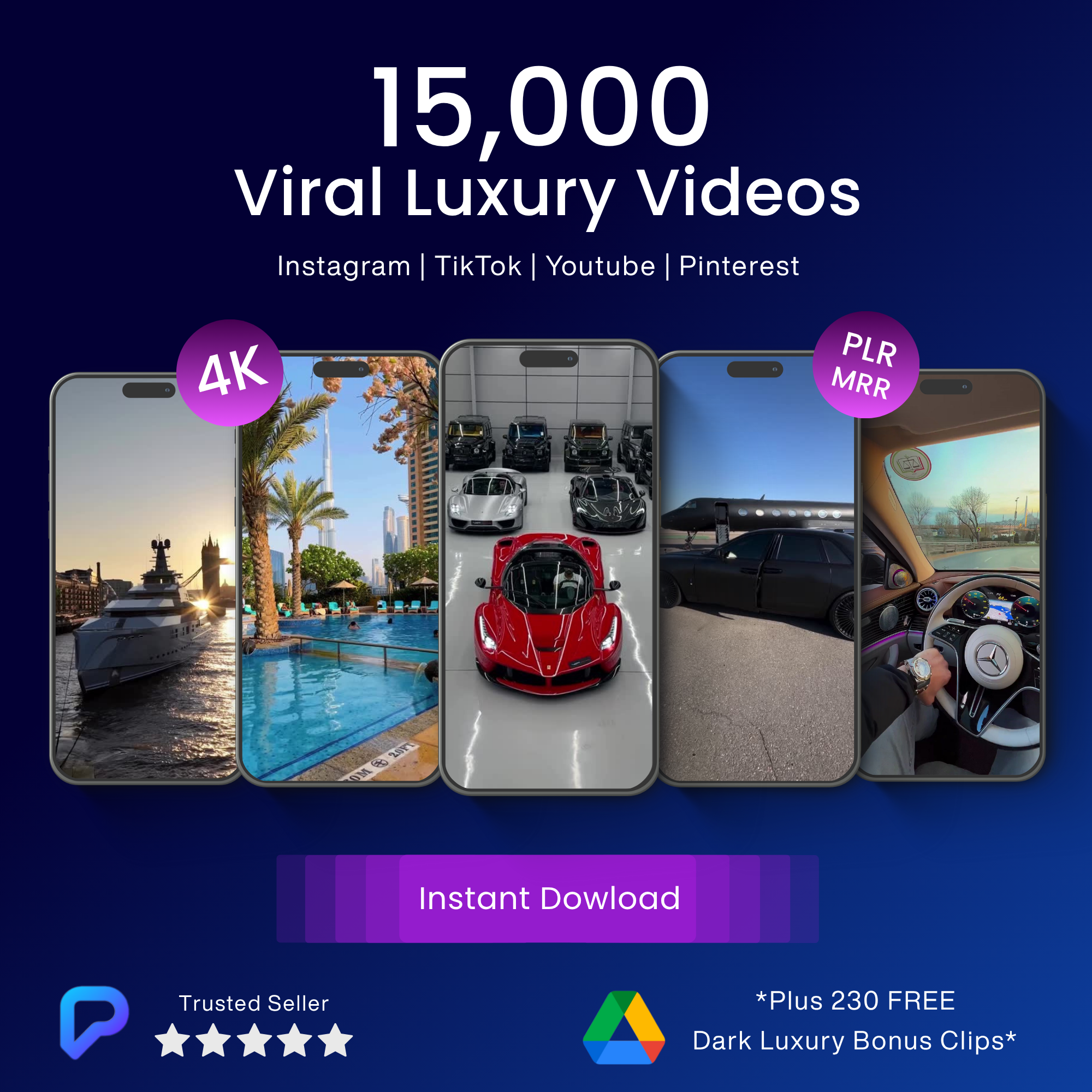 15,000 Viral Luxury Clips 4K