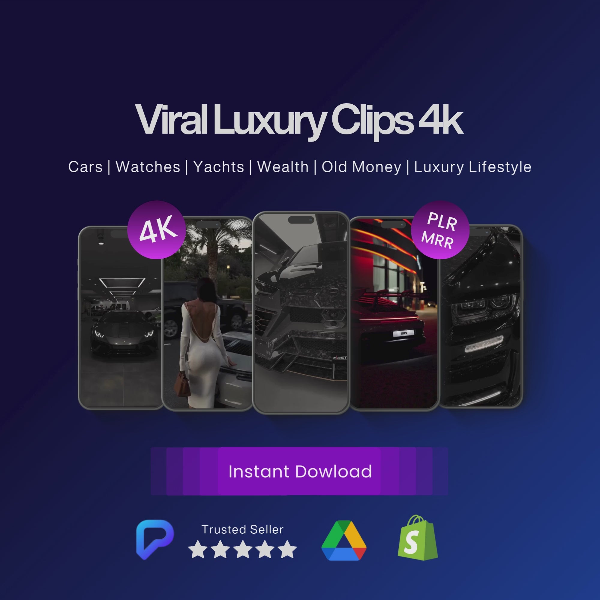 30,000 Viral Luxury Clips 4K